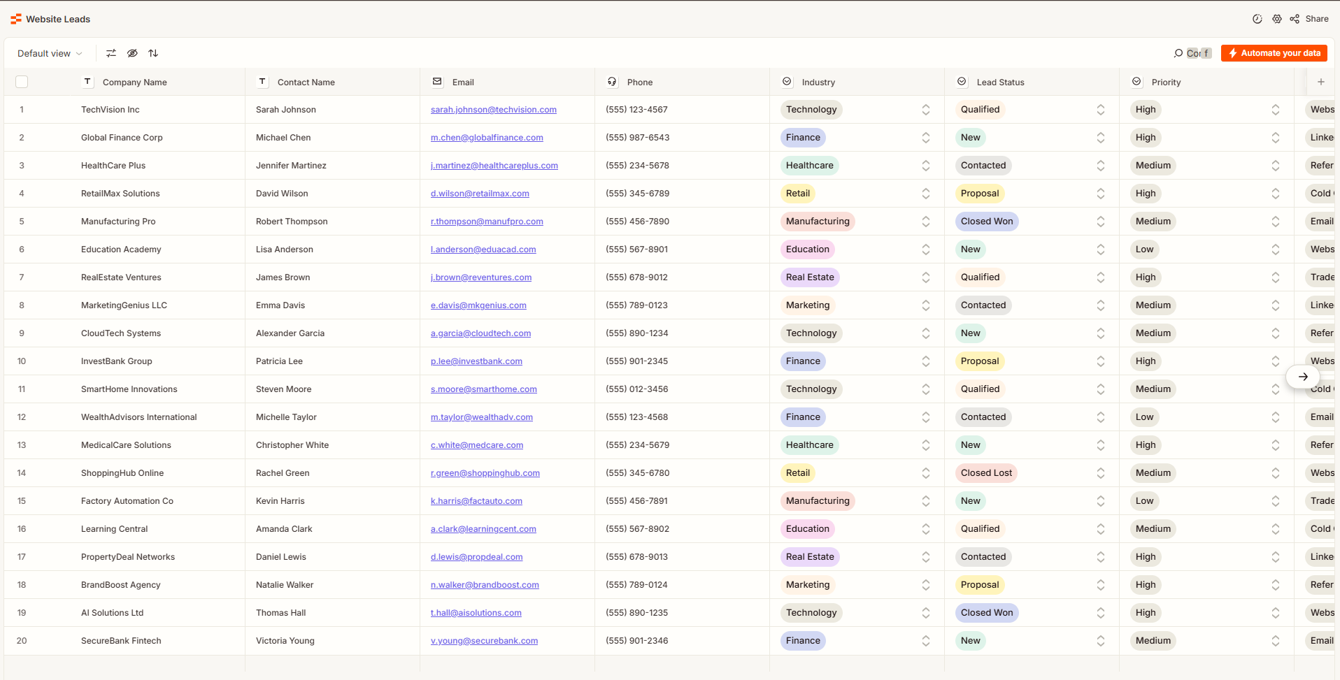 Zapier Tables screenshot