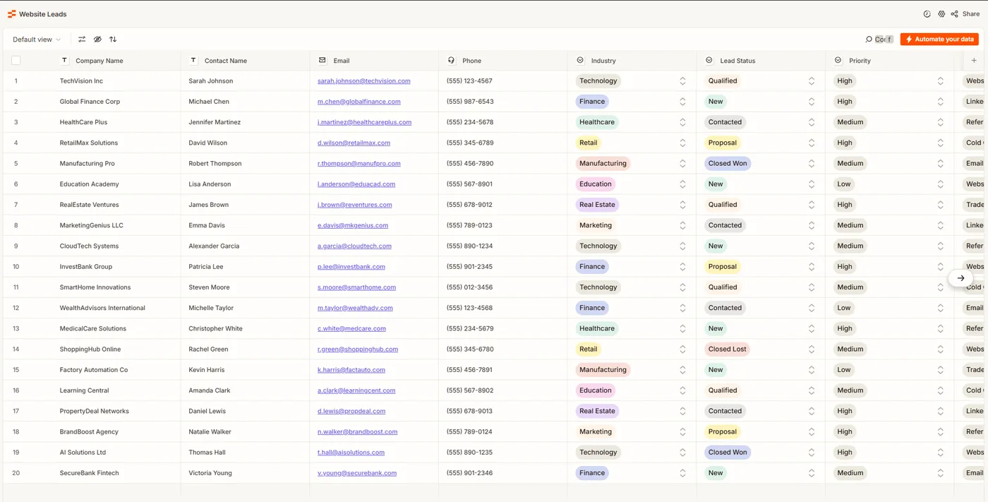 Zapier Tables screenshot