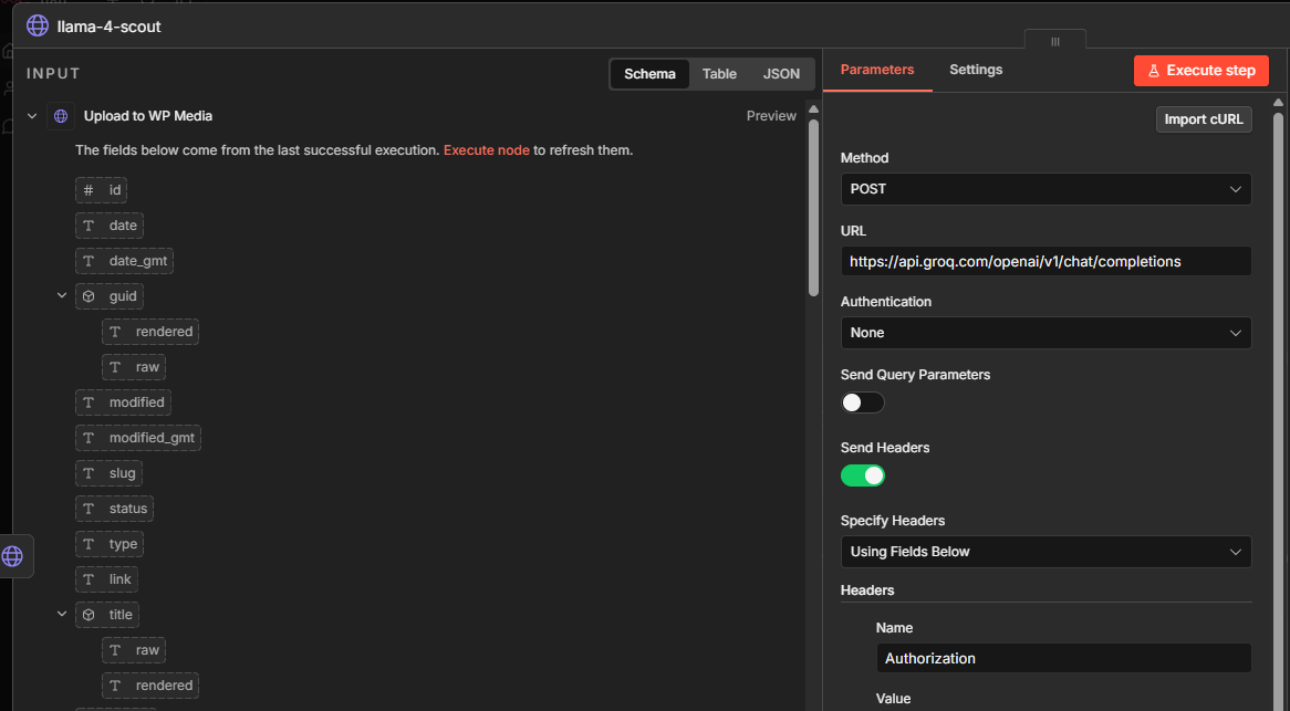 n8n AI Agent and WooCommerce tool setup for creating a product listing from product image analysis