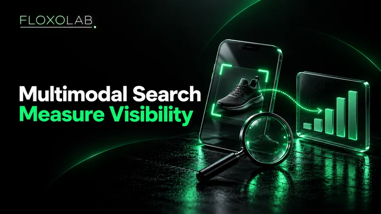 Conceptual illustration of visual search connecting a product image to a measurement panel